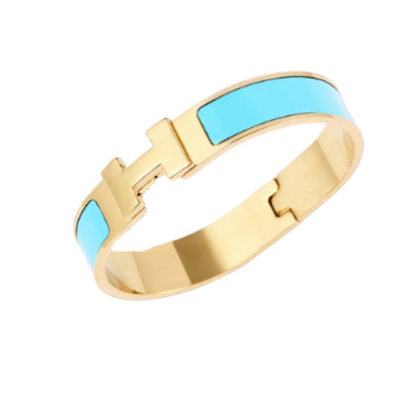 New! Clic H Bracelet Sky Blue and Silver - Picture 3 of 14